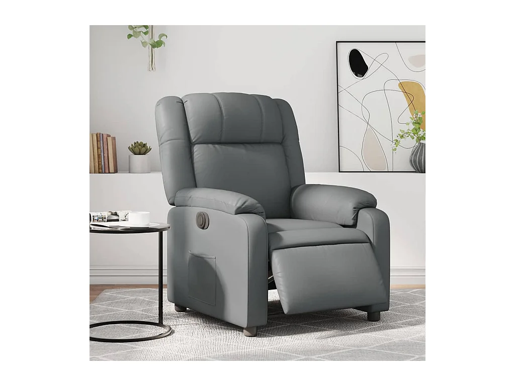 Fauteuil inclinable électrique Gris Similicuir