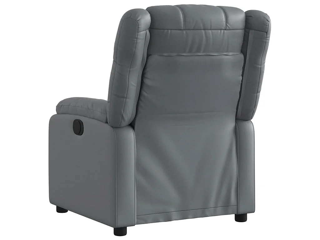 Fauteuil inclinable électrique Gris Similicuir
