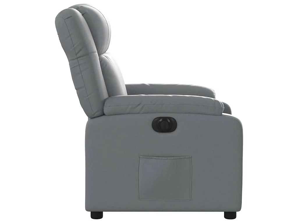 Fauteuil inclinable électrique Gris Similicuir