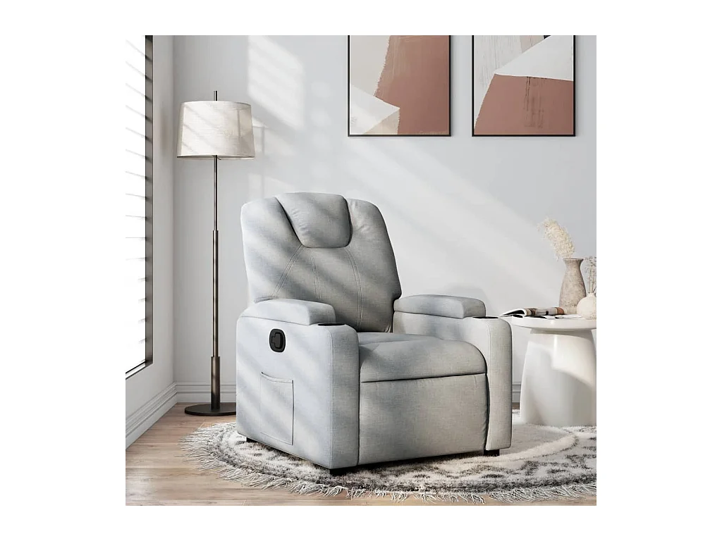 Fauteuil inclinable Gris clair Tissu