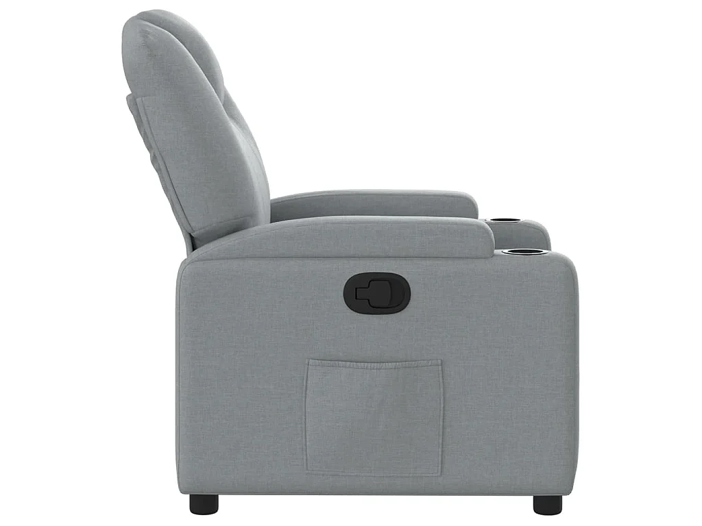 Poltrona Reclinabile in Tessuto Grigio Chiaro