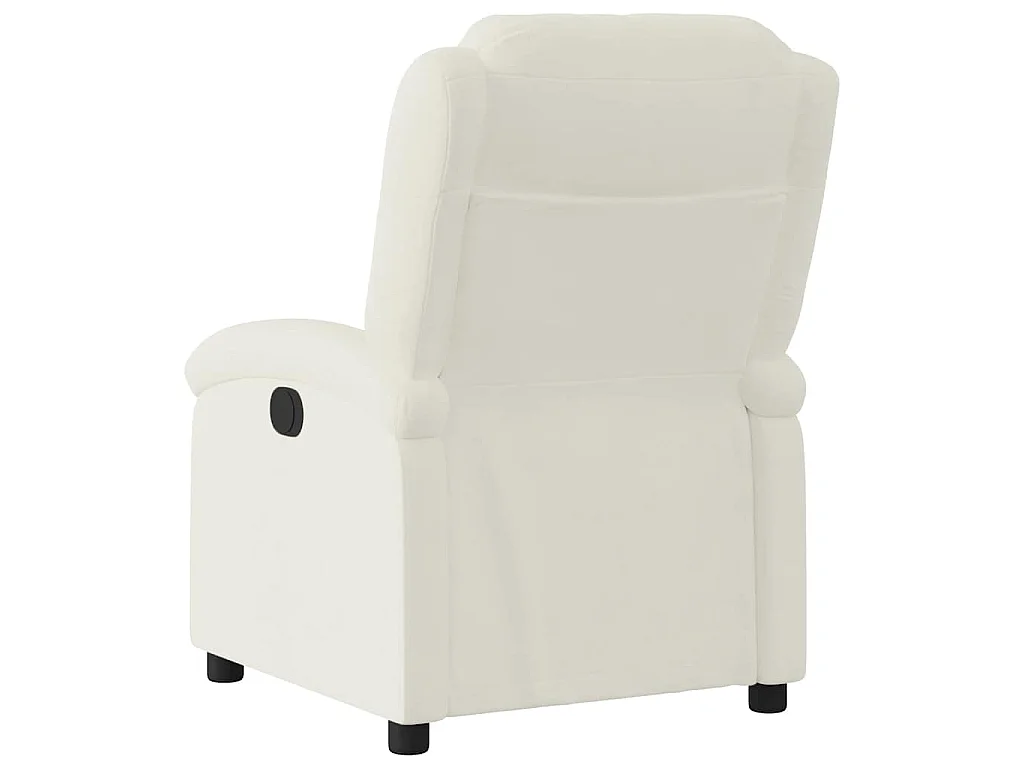 Fauteuil inclinable en velours crème