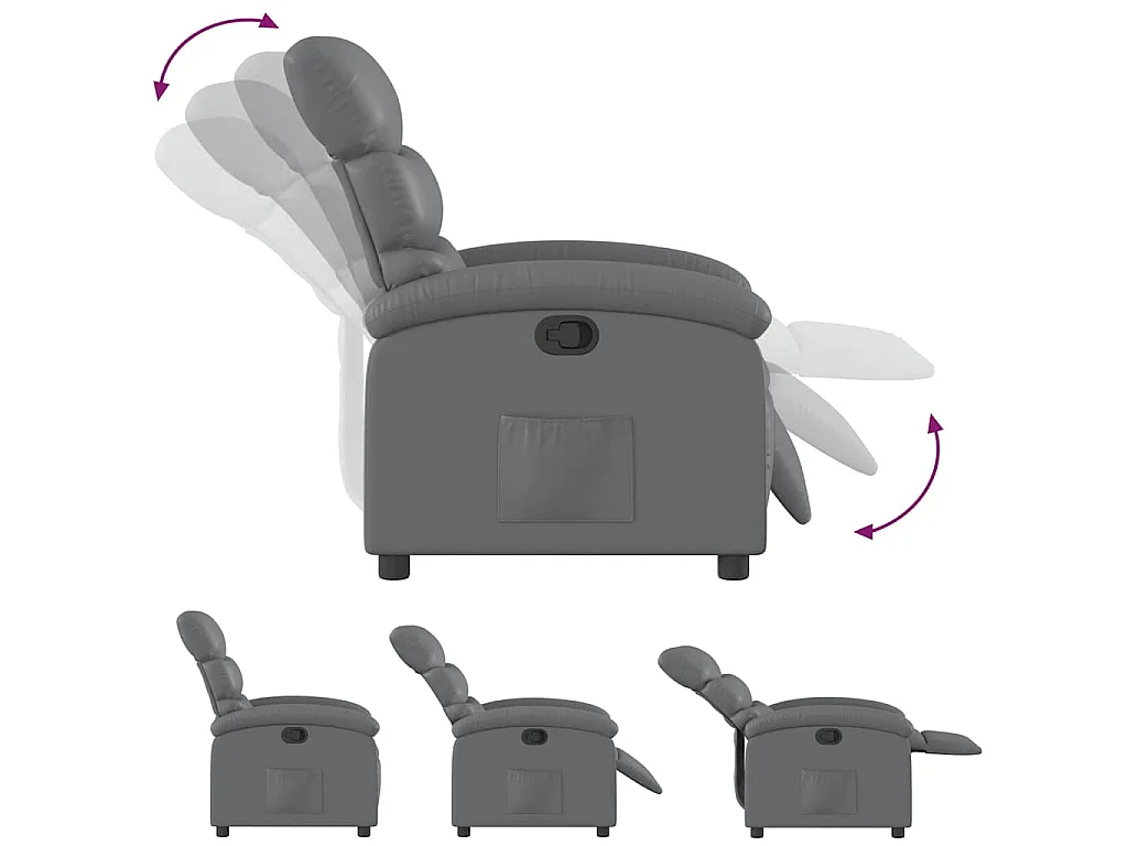 Fauteuil inclinable Gris Similicuir