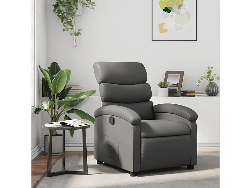 Fauteuil inclinable Gris Similicuir
