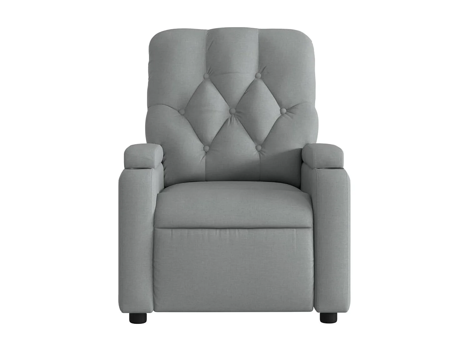Poltrona Reclinabile in Tessuto Grigio Chiaro