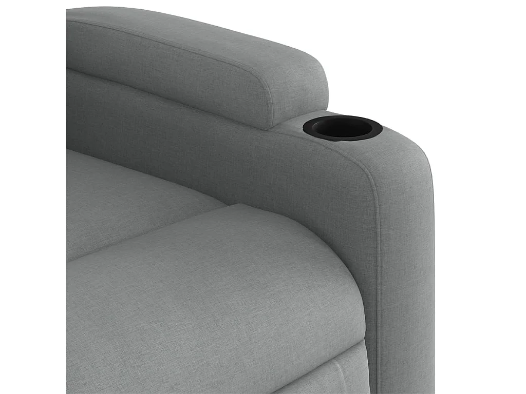 Poltrona Reclinabile in Tessuto Grigio Chiaro