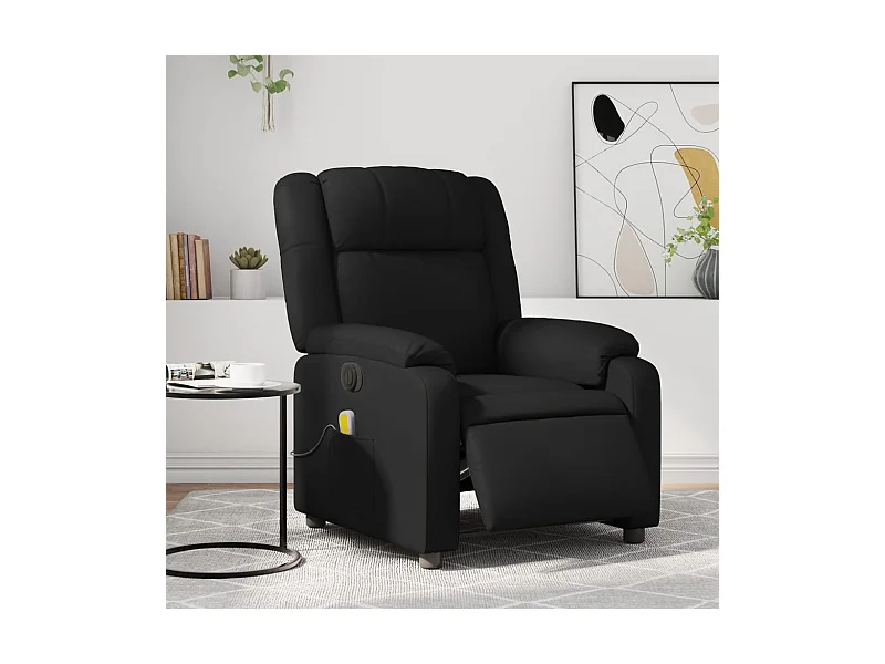 Massagesessel Elektrisch Schwarz Kunstleder