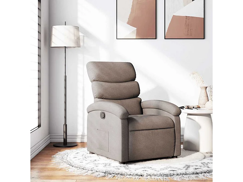 Relaxsessel Taupe Stoff