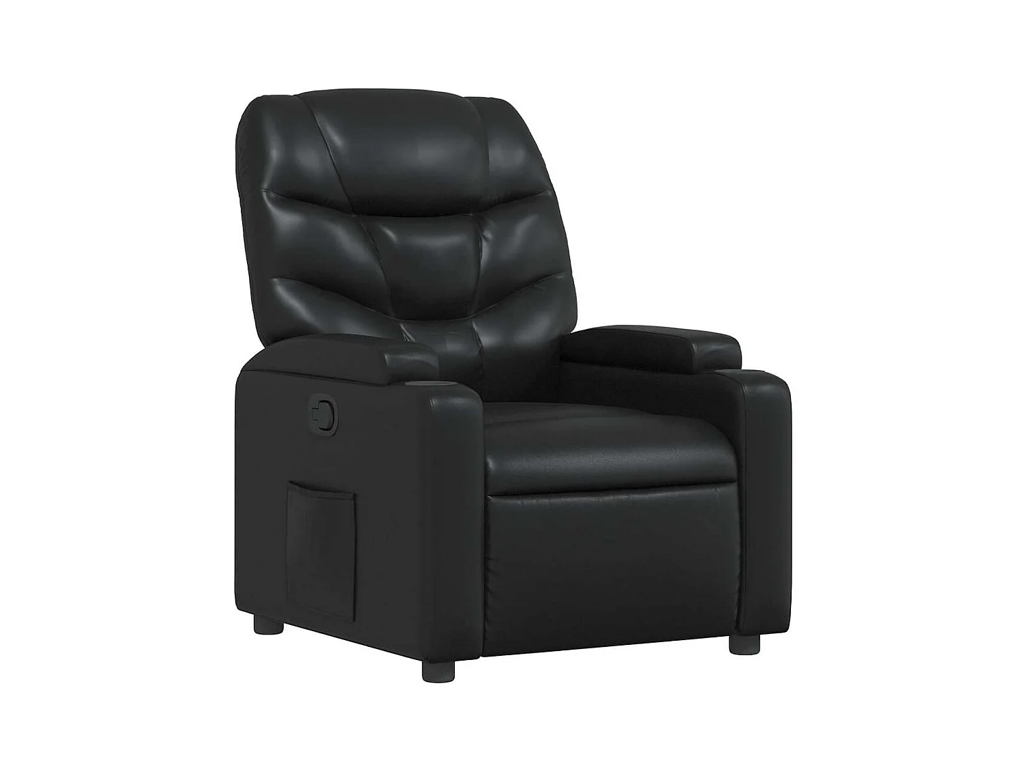 Fauteuil inclinable en similicuir noir
