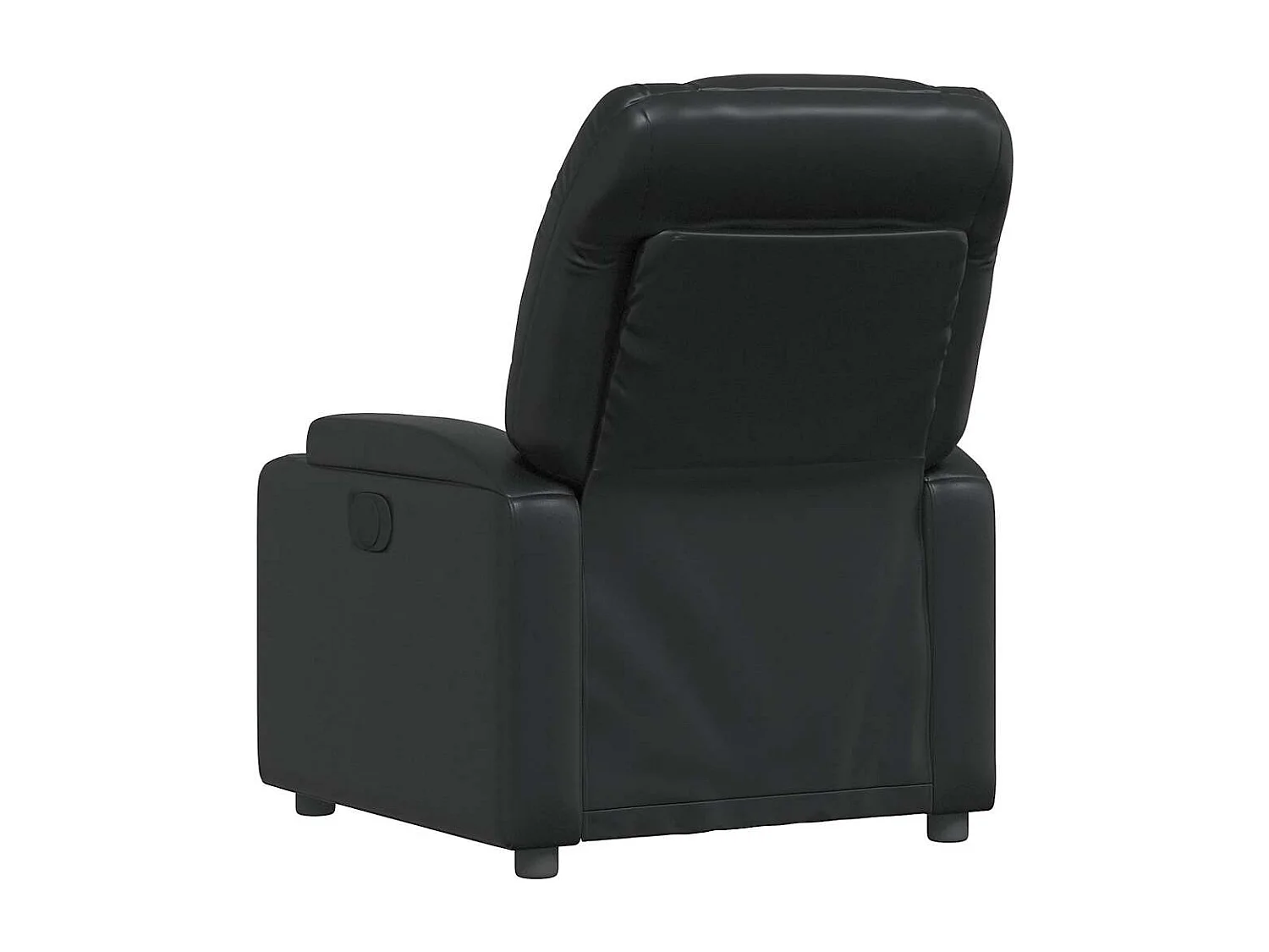 Fauteuil inclinable en similicuir noir