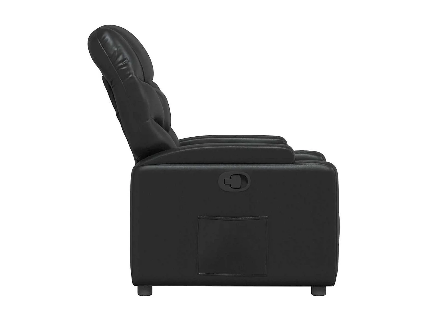 Fauteuil inclinable en similicuir noir