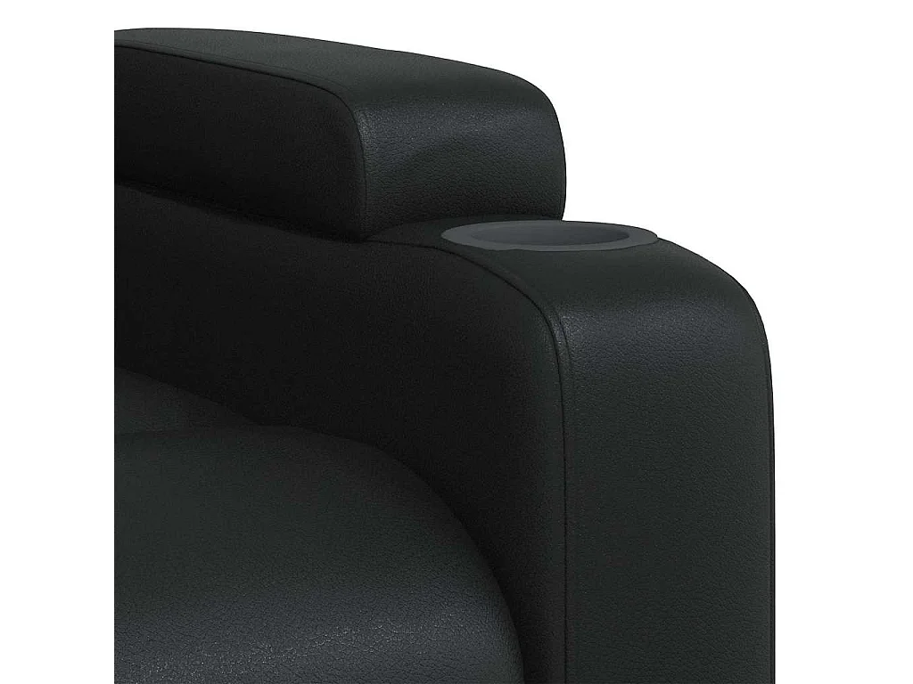 Fauteuil inclinable en similicuir noir