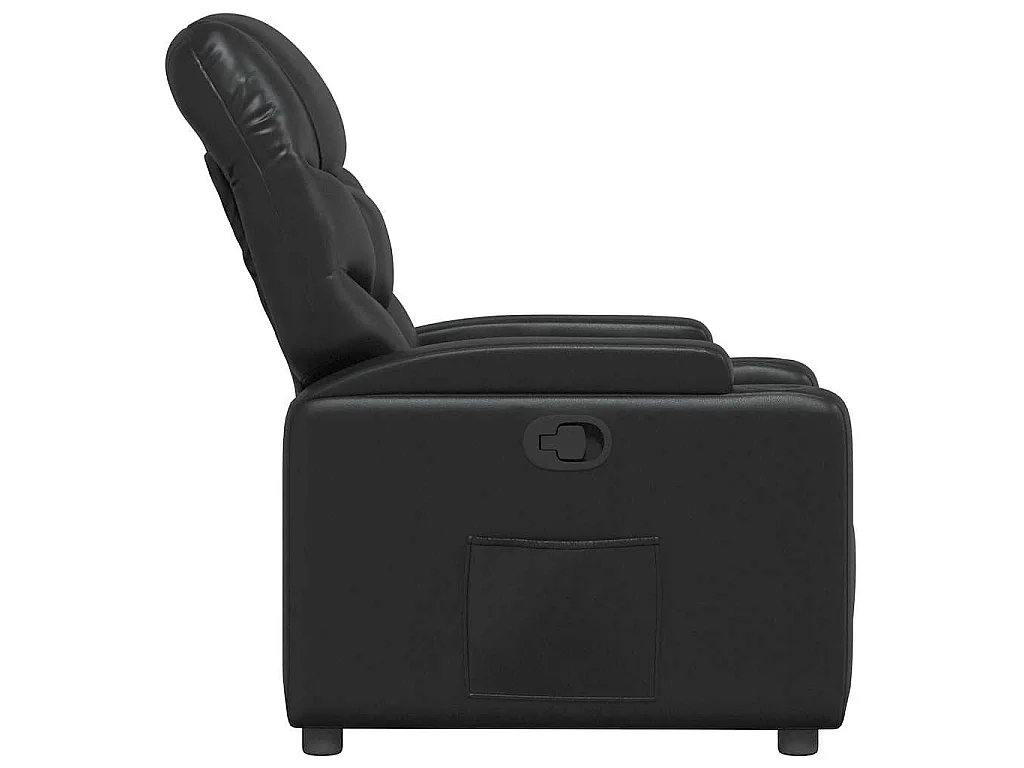 Fauteuil inclinable en similicuir noir