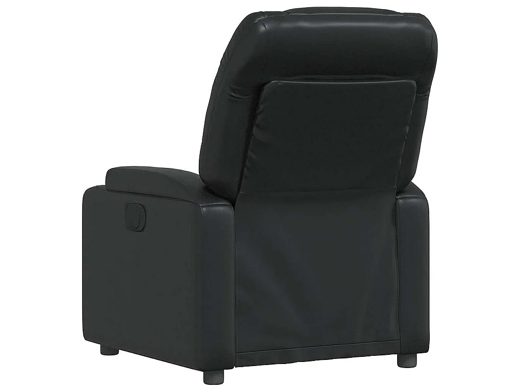 Fauteuil inclinable en similicuir noir