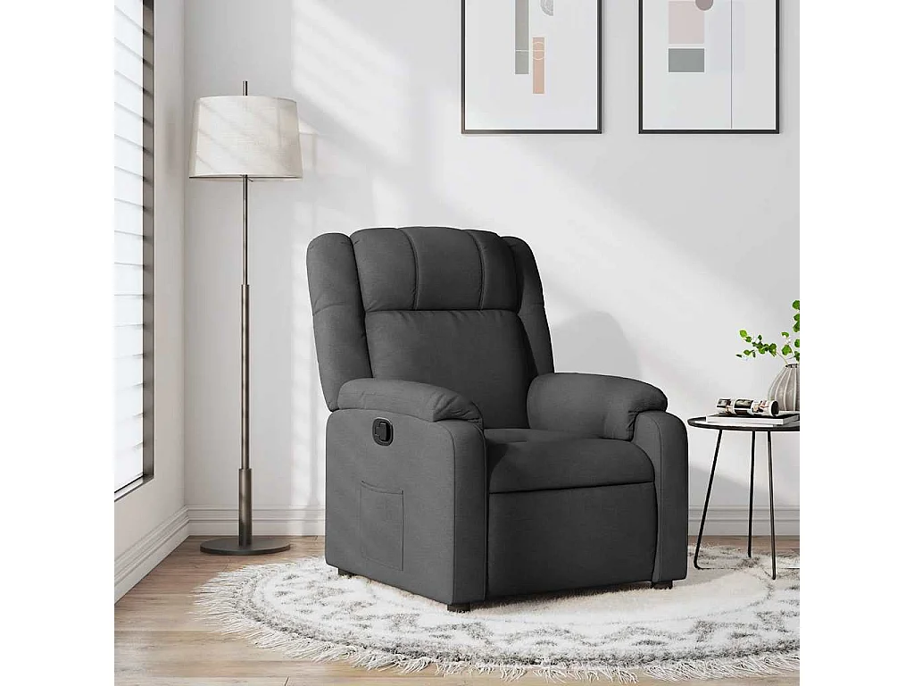 Fauteuil inclinable Gris foncé Tissu