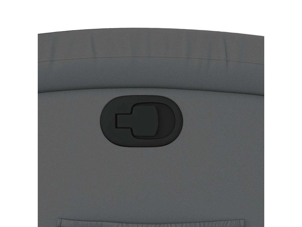 Sillón reclinable de cuero sintético gris