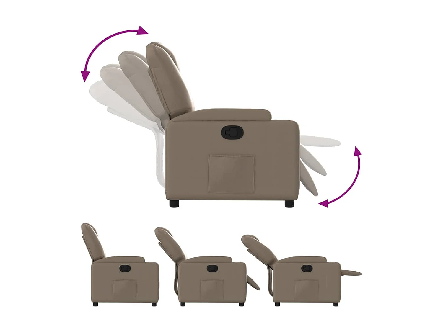 Fauteuil inclinable Cappuccino Similicuir