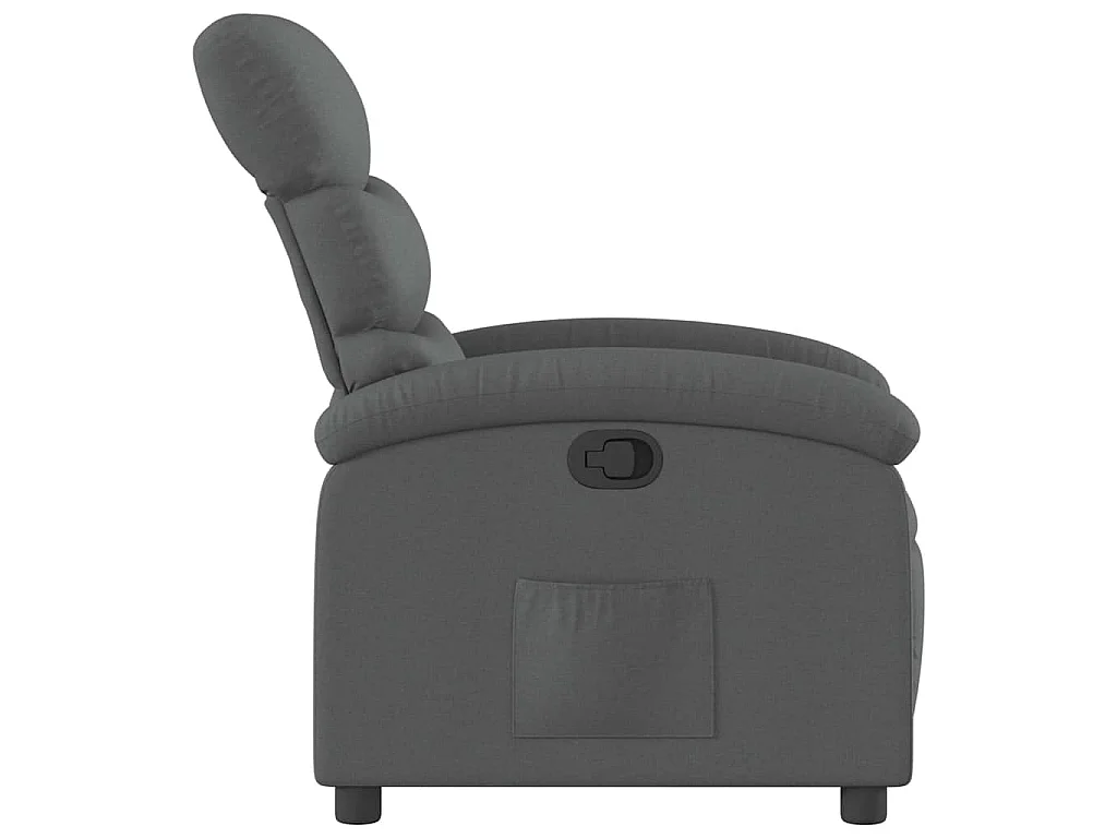 Poltrona Reclinabile in Tessuto Grigio Scuro