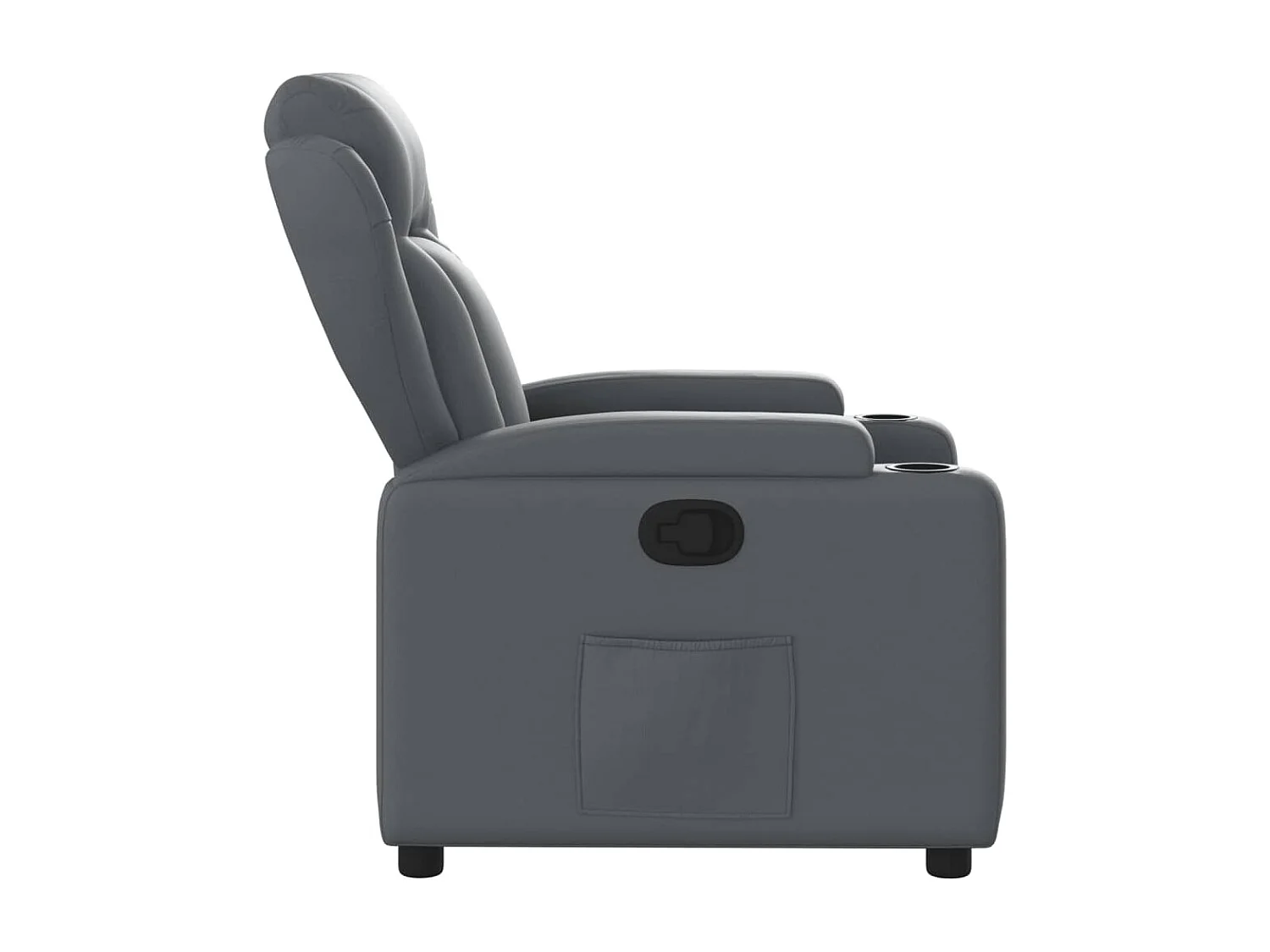 Fauteuil verstelbaar kunstleer grijs