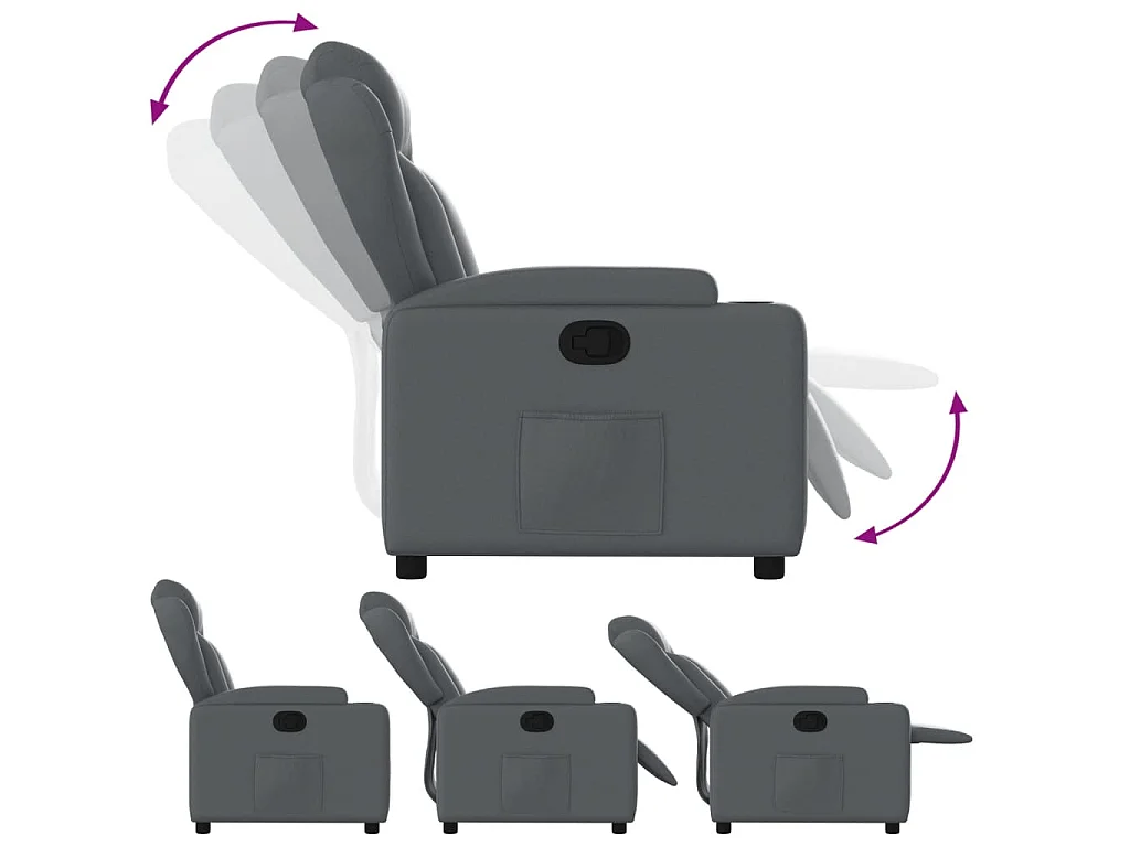 Fauteuil inclinable Gris Similicuir