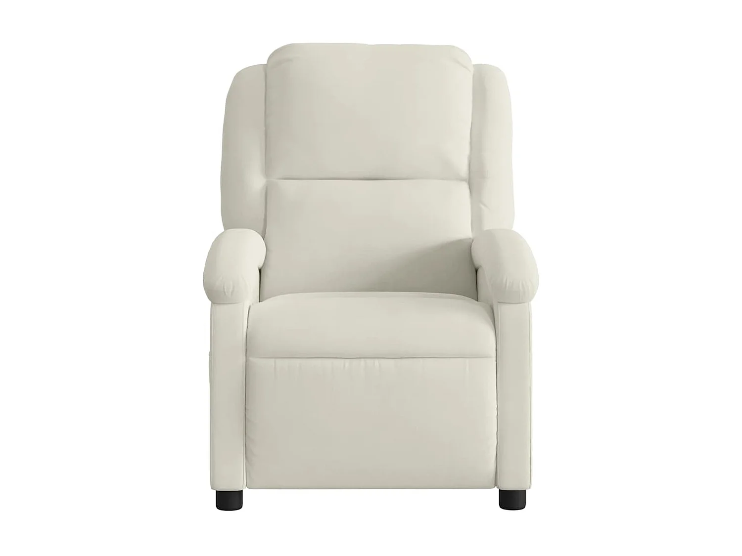 Fauteuil inclinable électrique Crème Velours