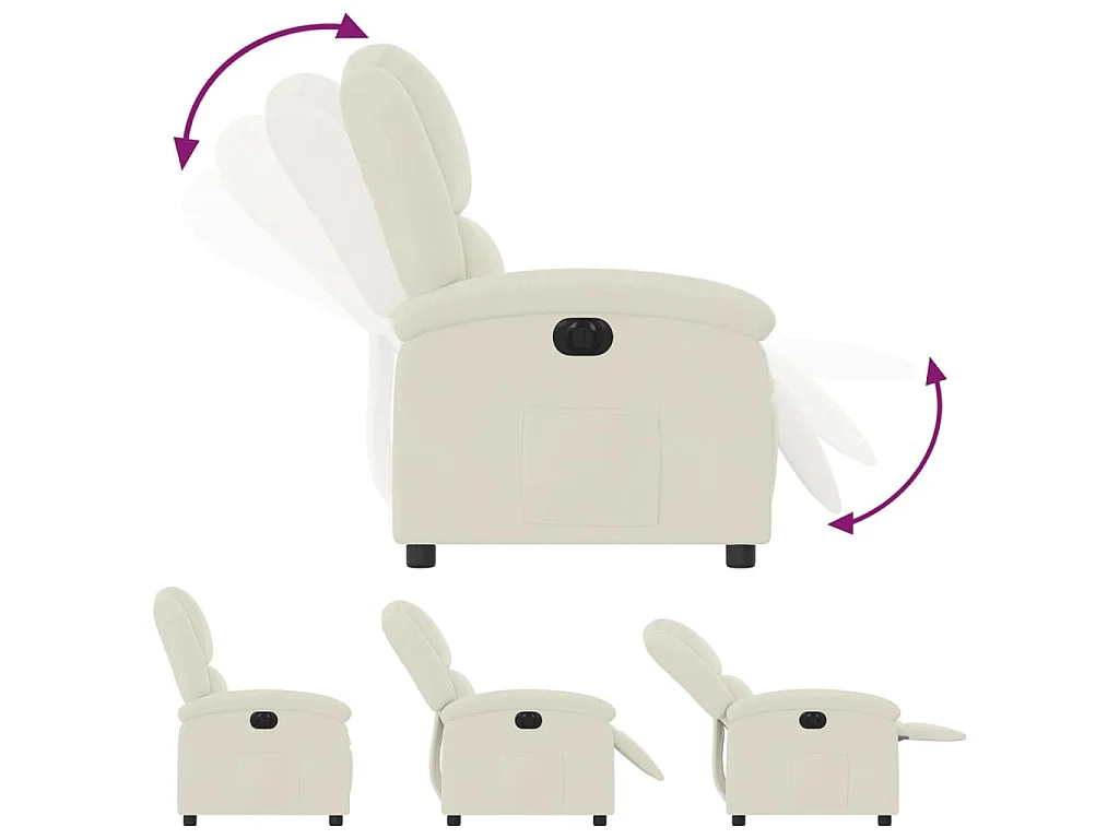 Relaxsessel Elektrisch Creme Samt