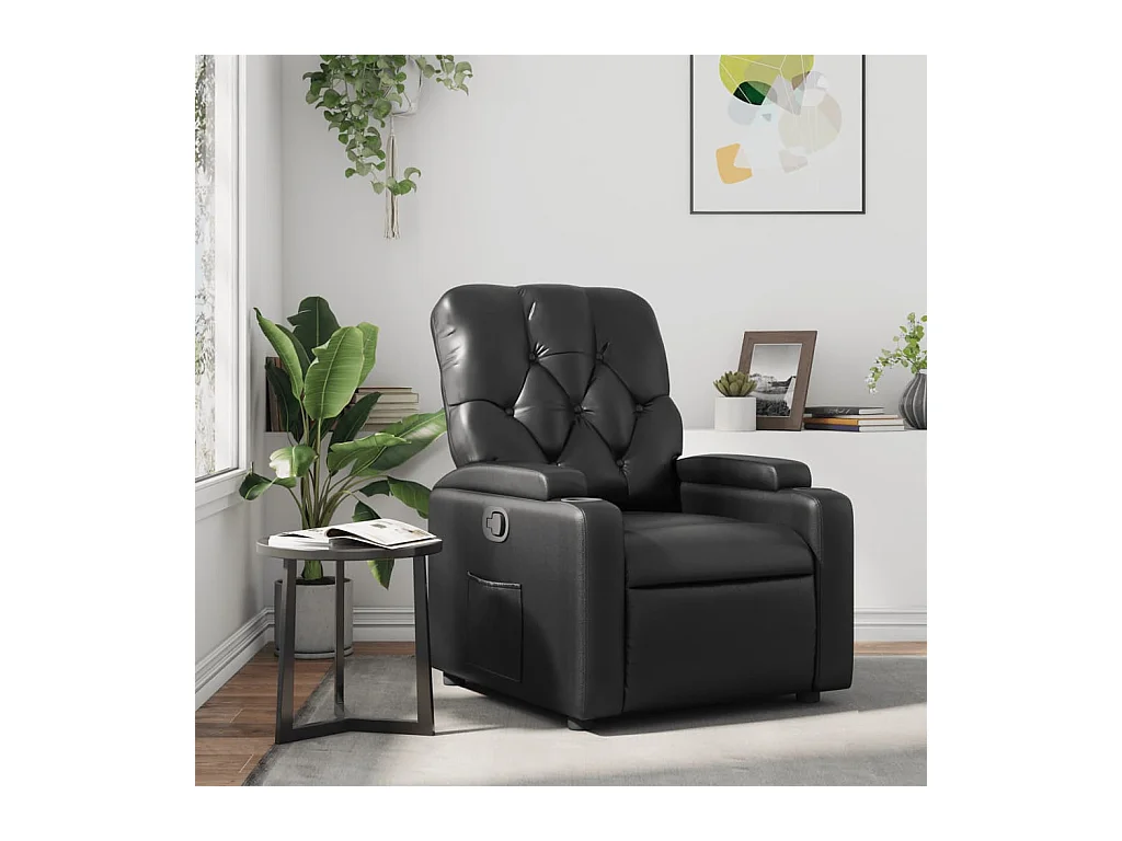 Fauteuil inclinable Noir Similicuir