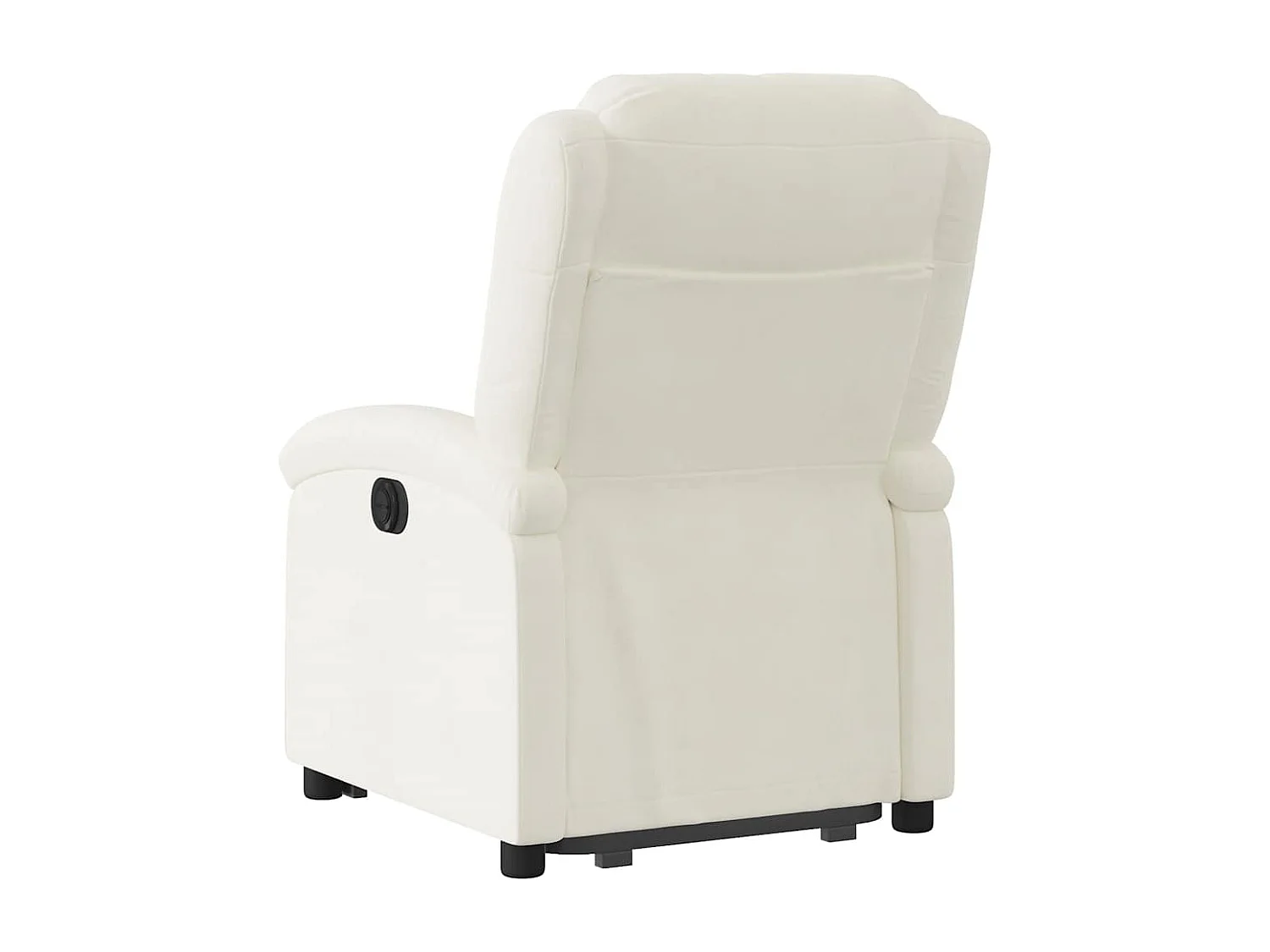 Fauteuil inclinable électrique crème velours