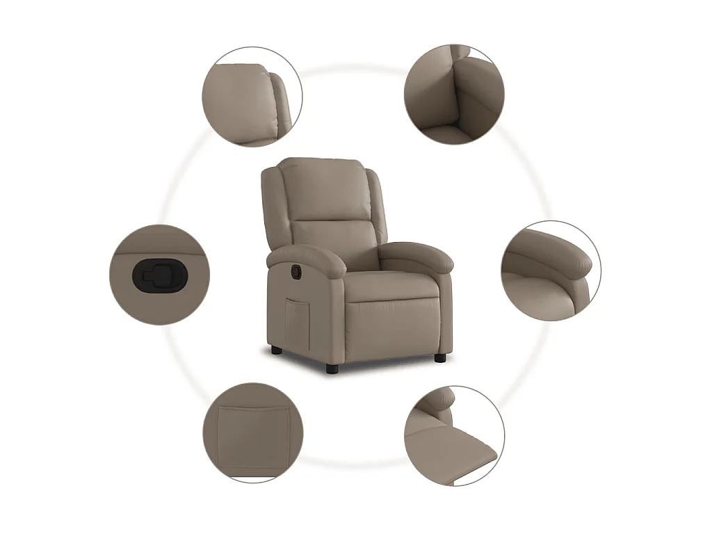 Fauteuil inclinable Cappuccino Similicuir