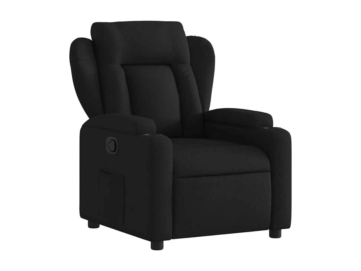 Fauteuil verstelbaar stof zwart