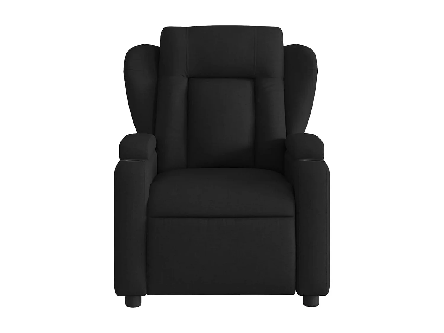 Fauteuil verstelbaar stof zwart