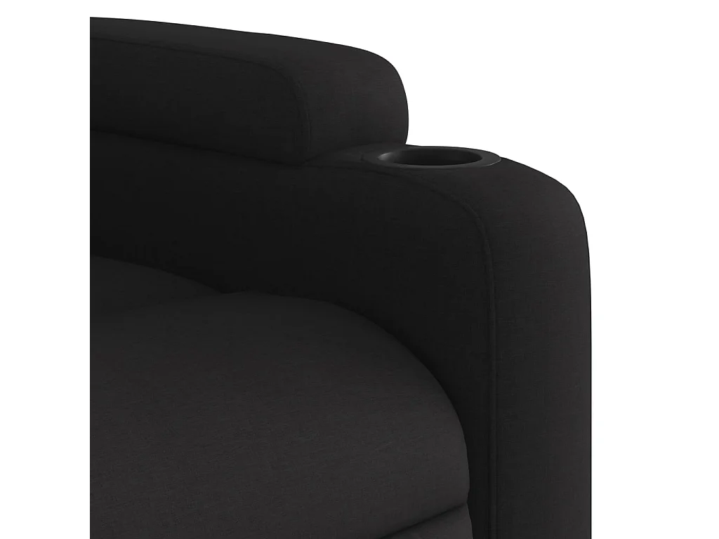 Fauteuil verstelbaar stof zwart