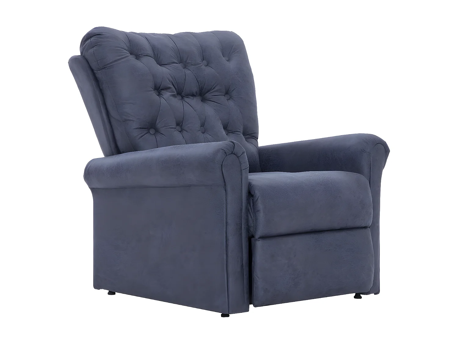 Fauteuil verstelbaar kunstsuède grijs