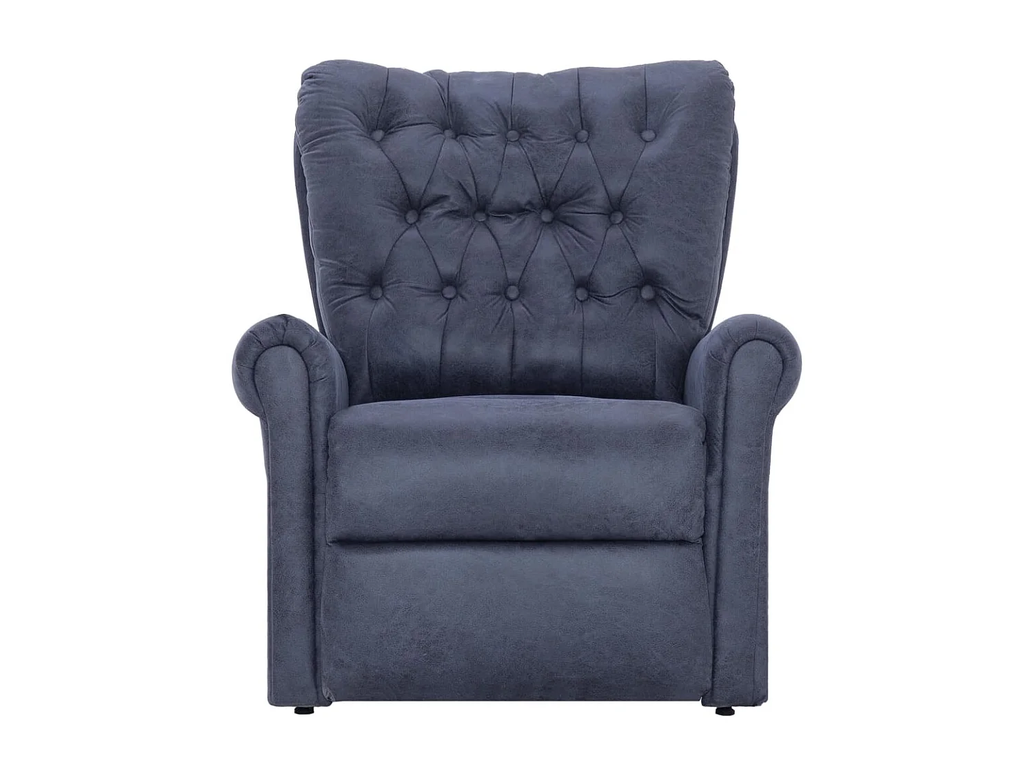 Fauteuil verstelbaar kunstsuède grijs