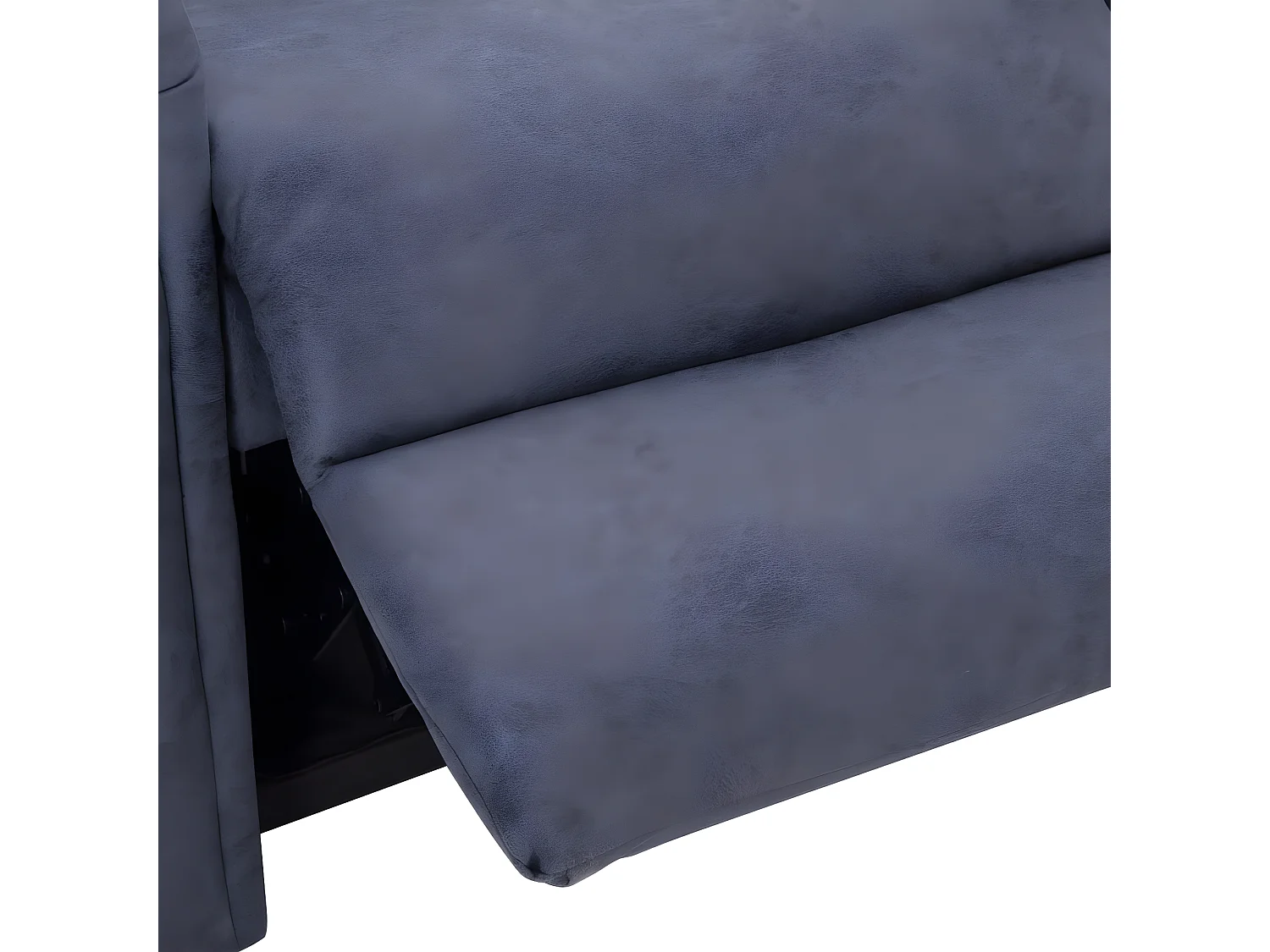 Fauteuil verstelbaar kunstsuède grijs