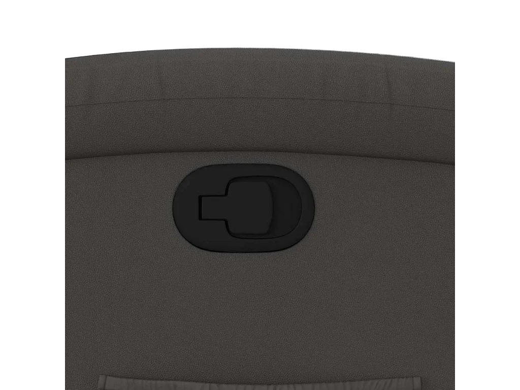 Sillón reclinable de cuero auténtico gris