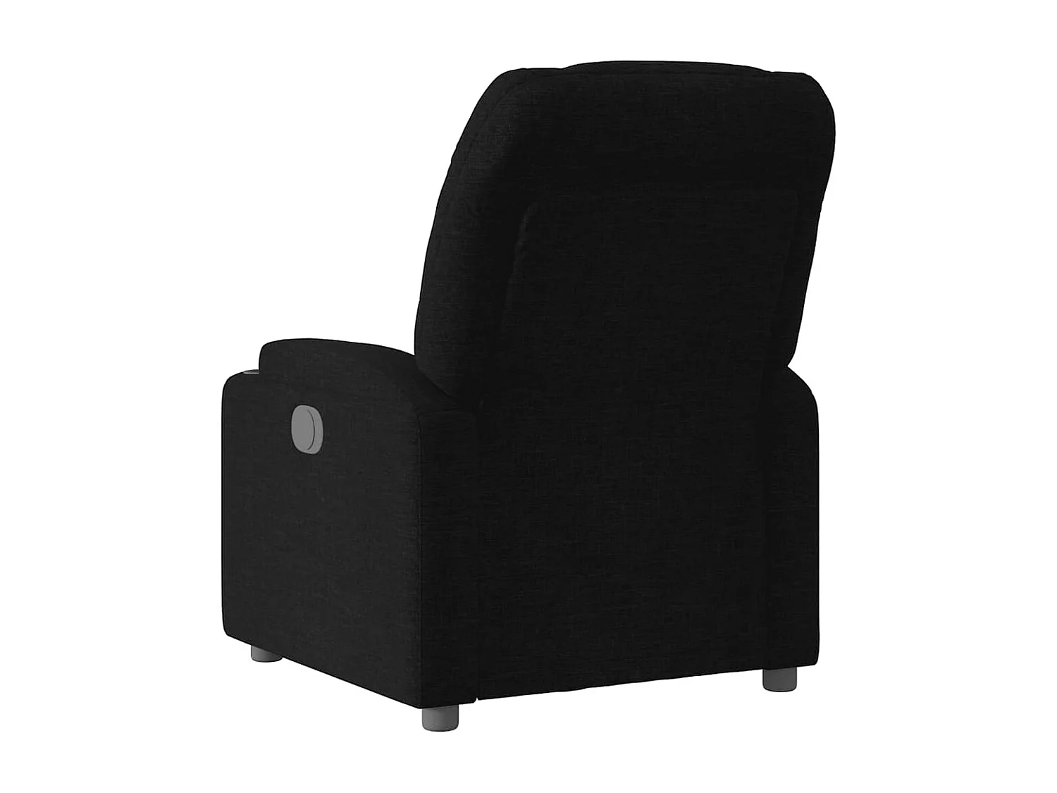 Fauteuil verstelbaar stof zwart