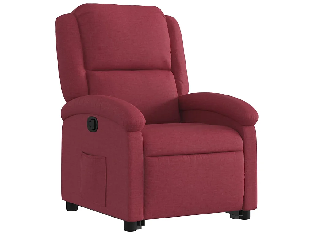 Poltrona reclinável elevatória tecido vermelho tinto