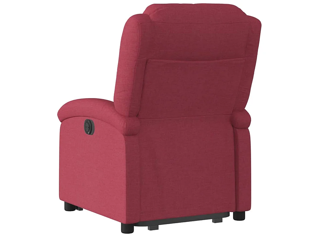 Poltrona reclinável elevatória tecido vermelho tinto