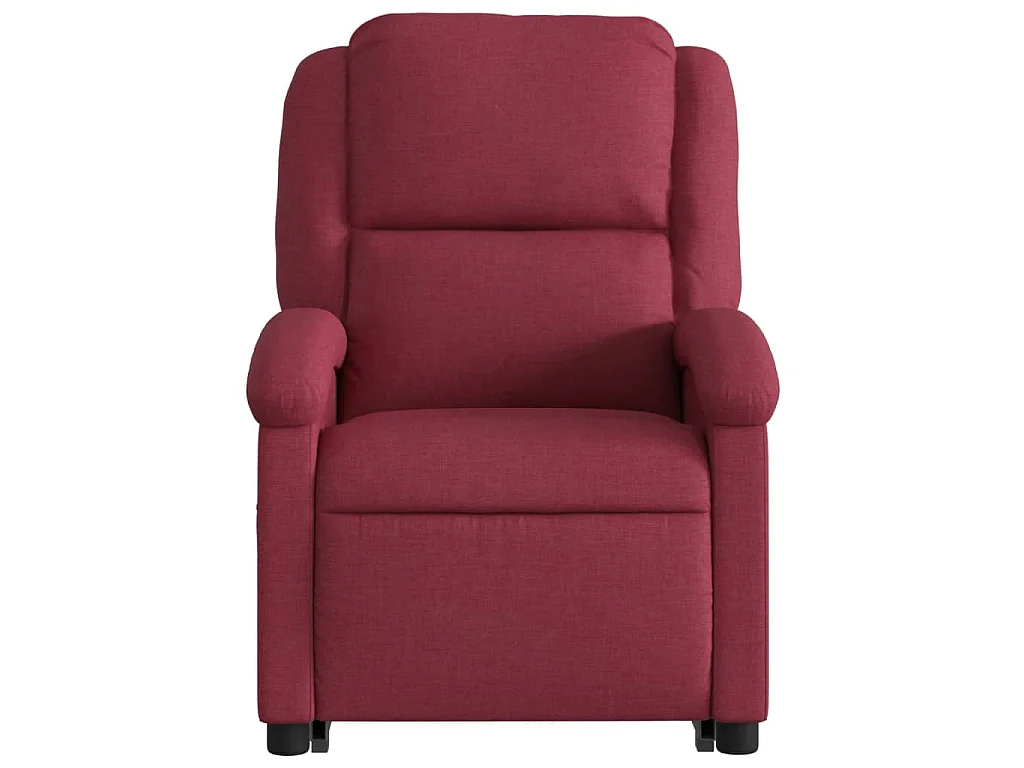 Poltrona reclinável elevatória tecido vermelho tinto