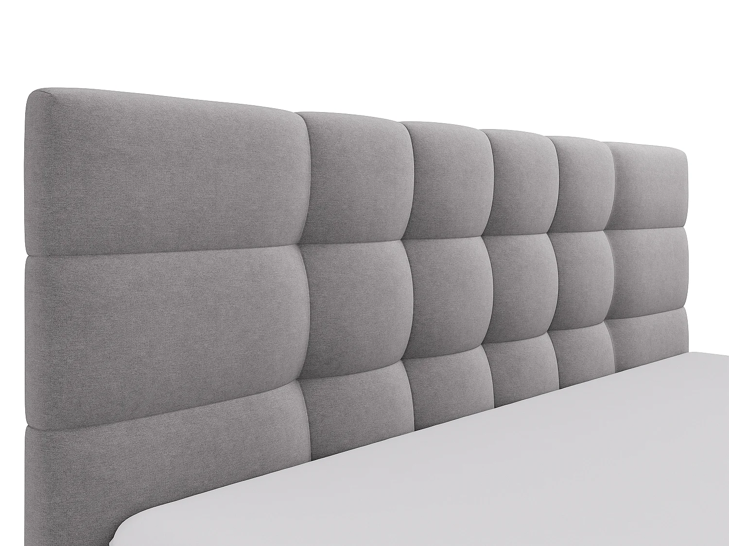 Lit coffre 200 x 200 cm - Tissu - Gris + Matelas - ELIAVA