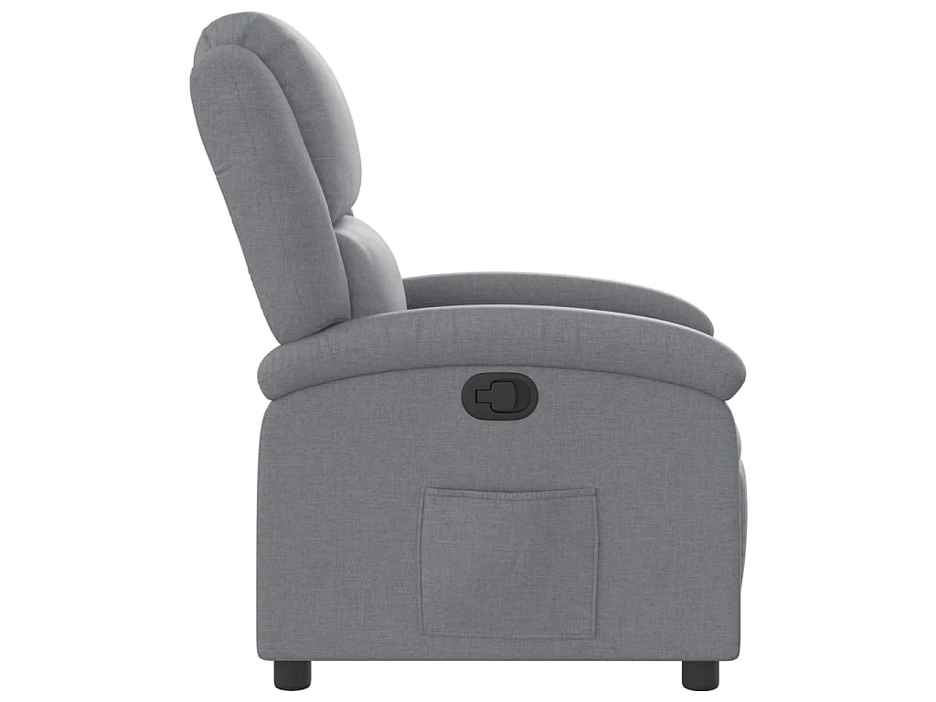 Fauteuil verstelbaar stof lichtgrijs