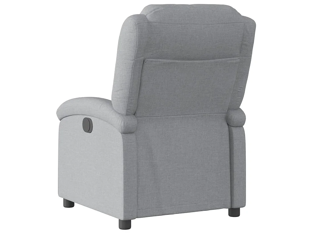 Fauteuil verstelbaar stof lichtgrijs