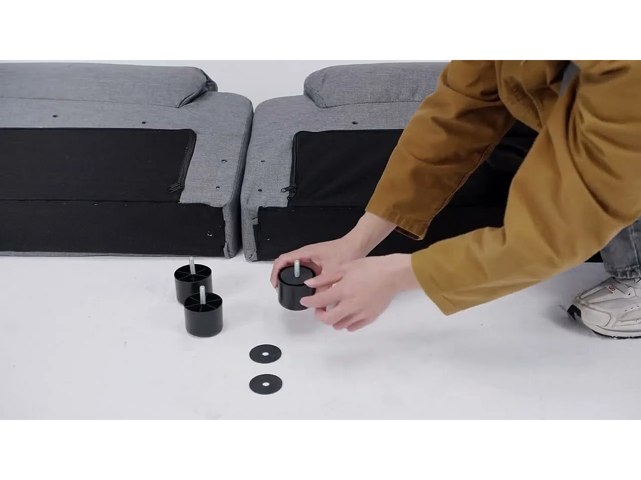 Fauteuil inclinable Gris clair Tissu