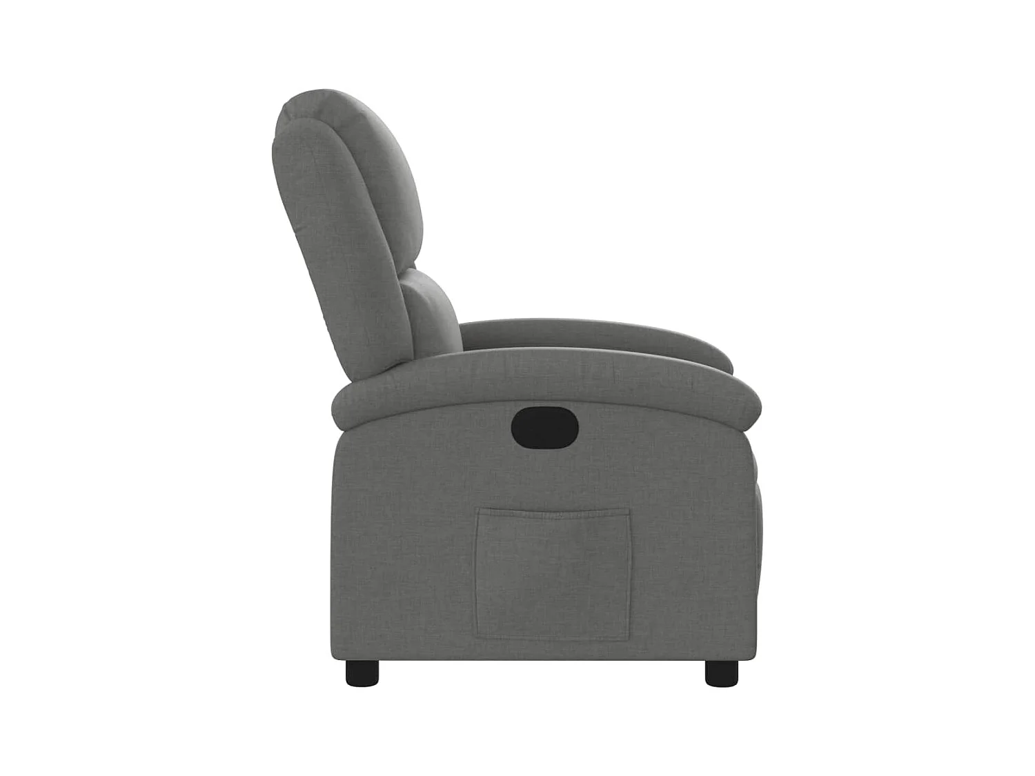 Fauteuil inclinable en tissu gris foncé