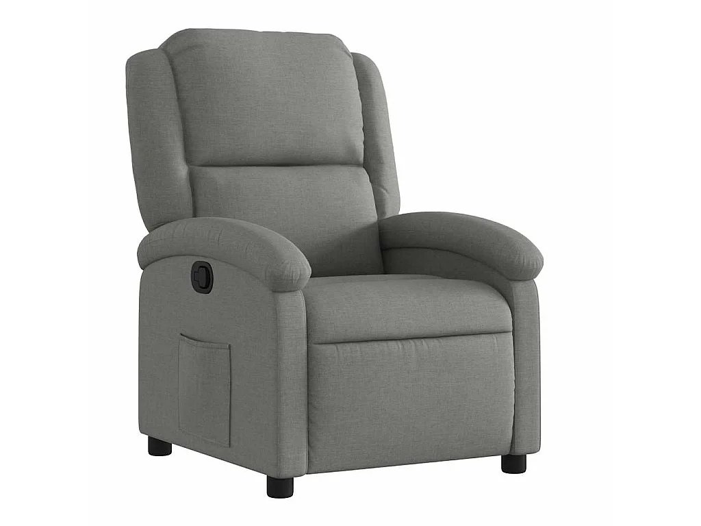 Poltrona reclinabile in tessuto grigio scuro