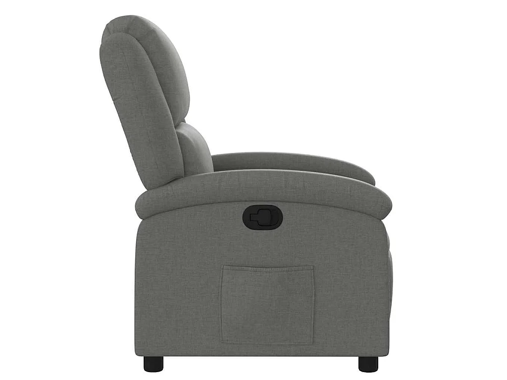 Fauteuil inclinable en tissu gris foncé