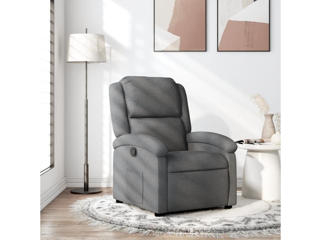 Fauteuil verstelbaar stof donkergrijs