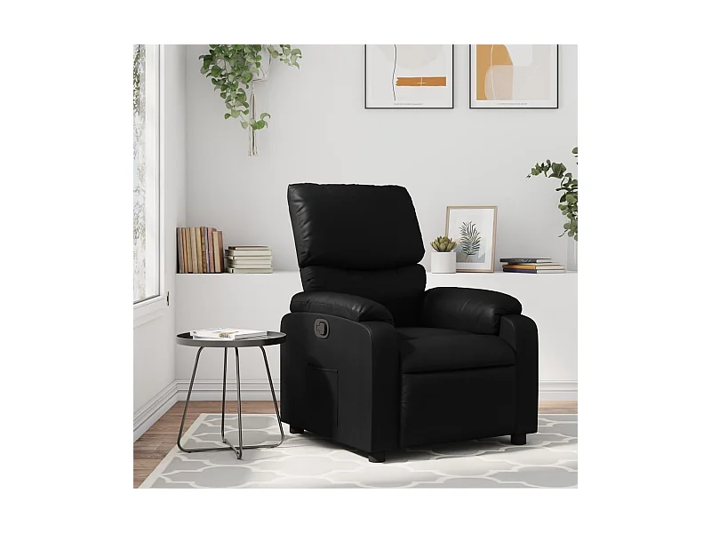 Relaxsessel Schwarz Kunstleder