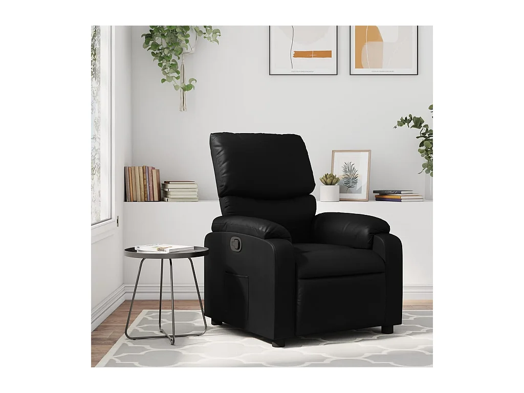 Fauteuil inclinable Noir Similicuir